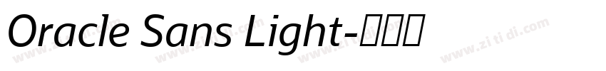 Oracle Sans Light字体转换
